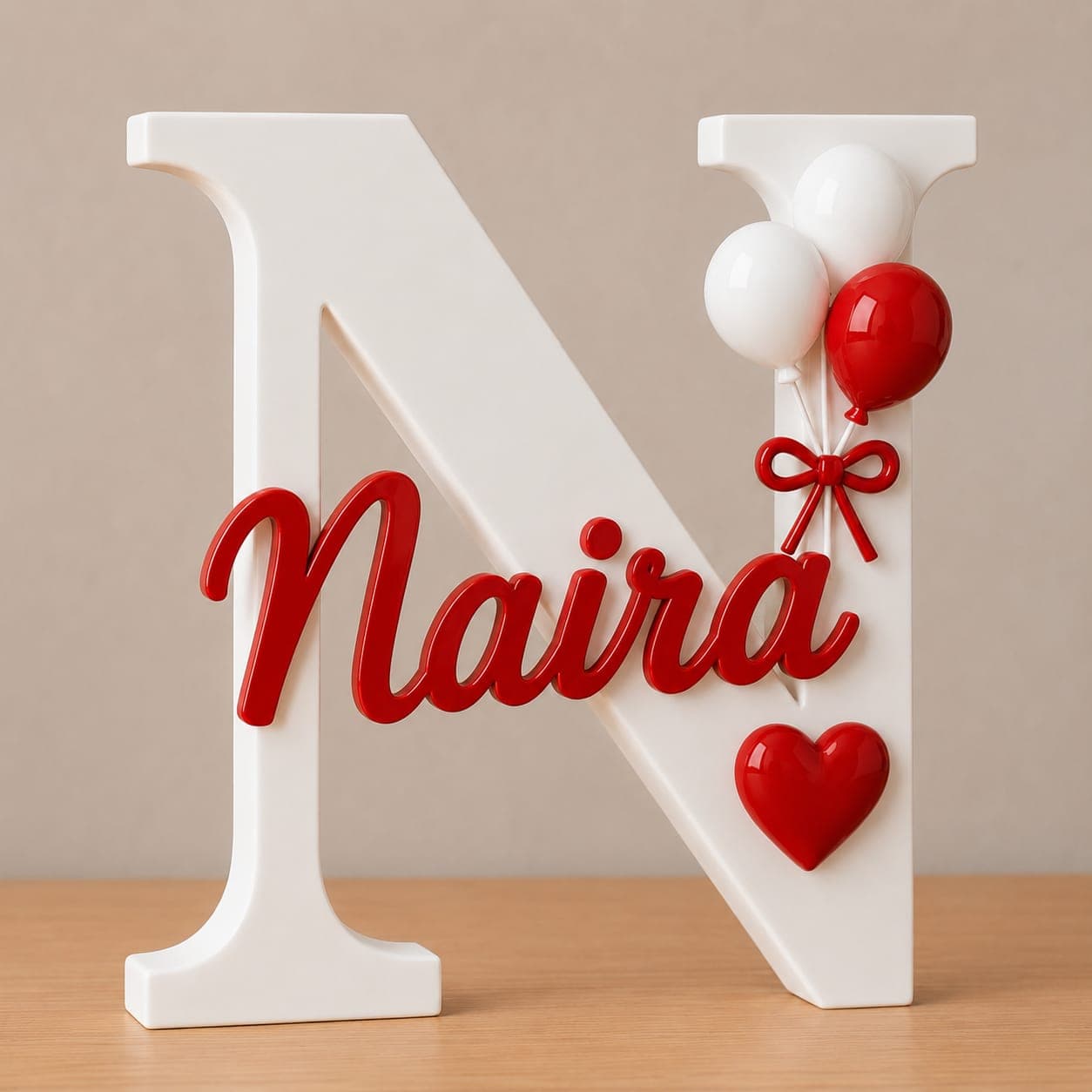 Custom Initial Name Plaque