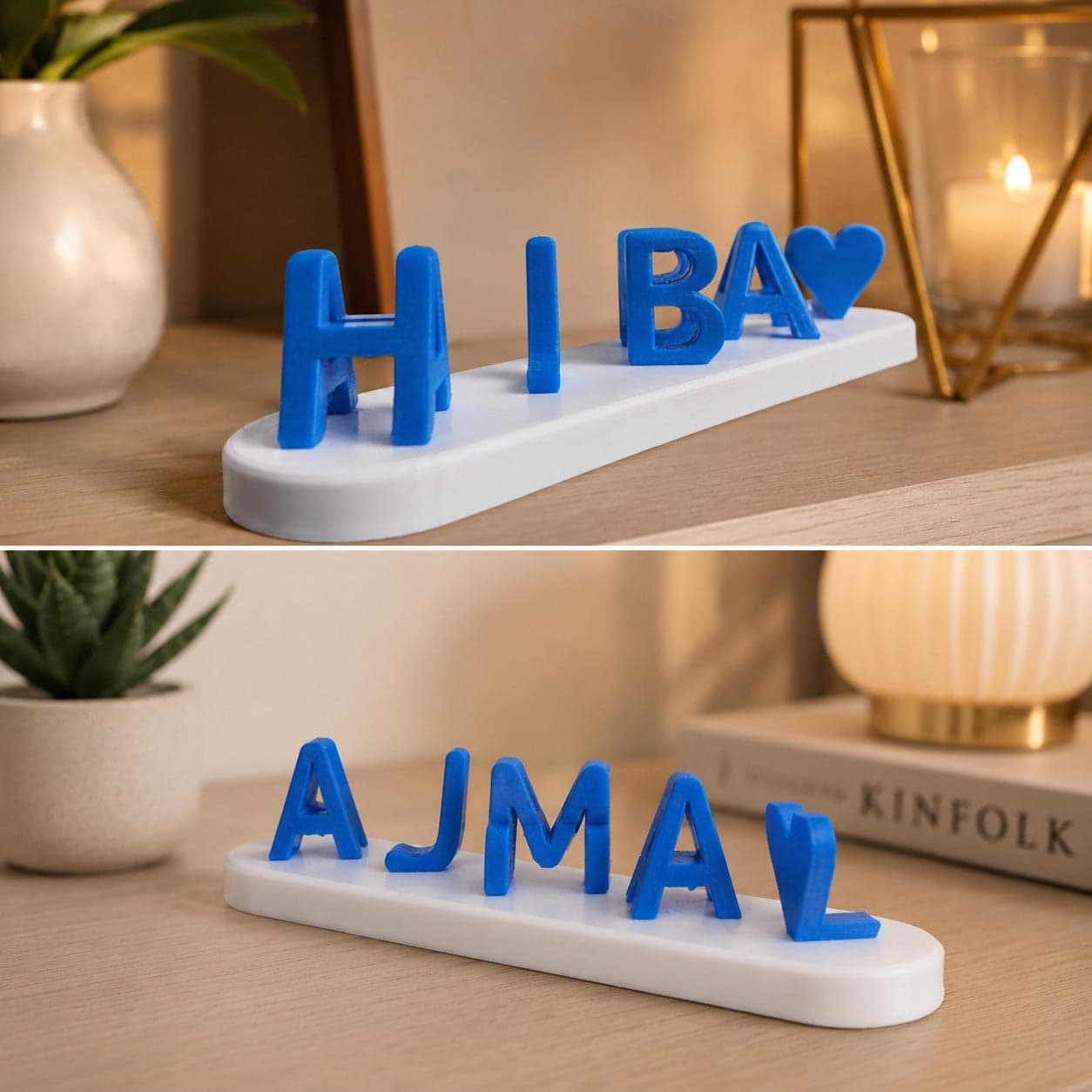 DUAL NAME COUPLE FLIP STAND