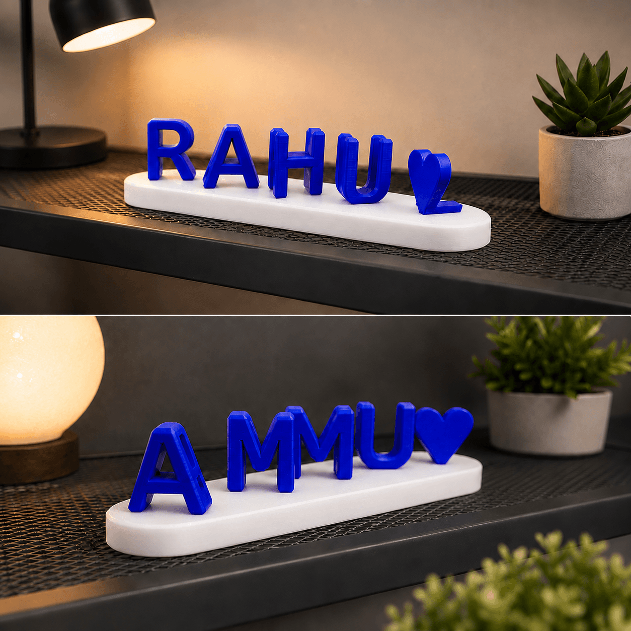 DUAL NAME COUPLE FLIP STAND