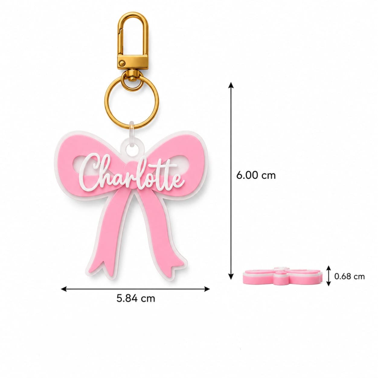 Custom Bow Name Keychain