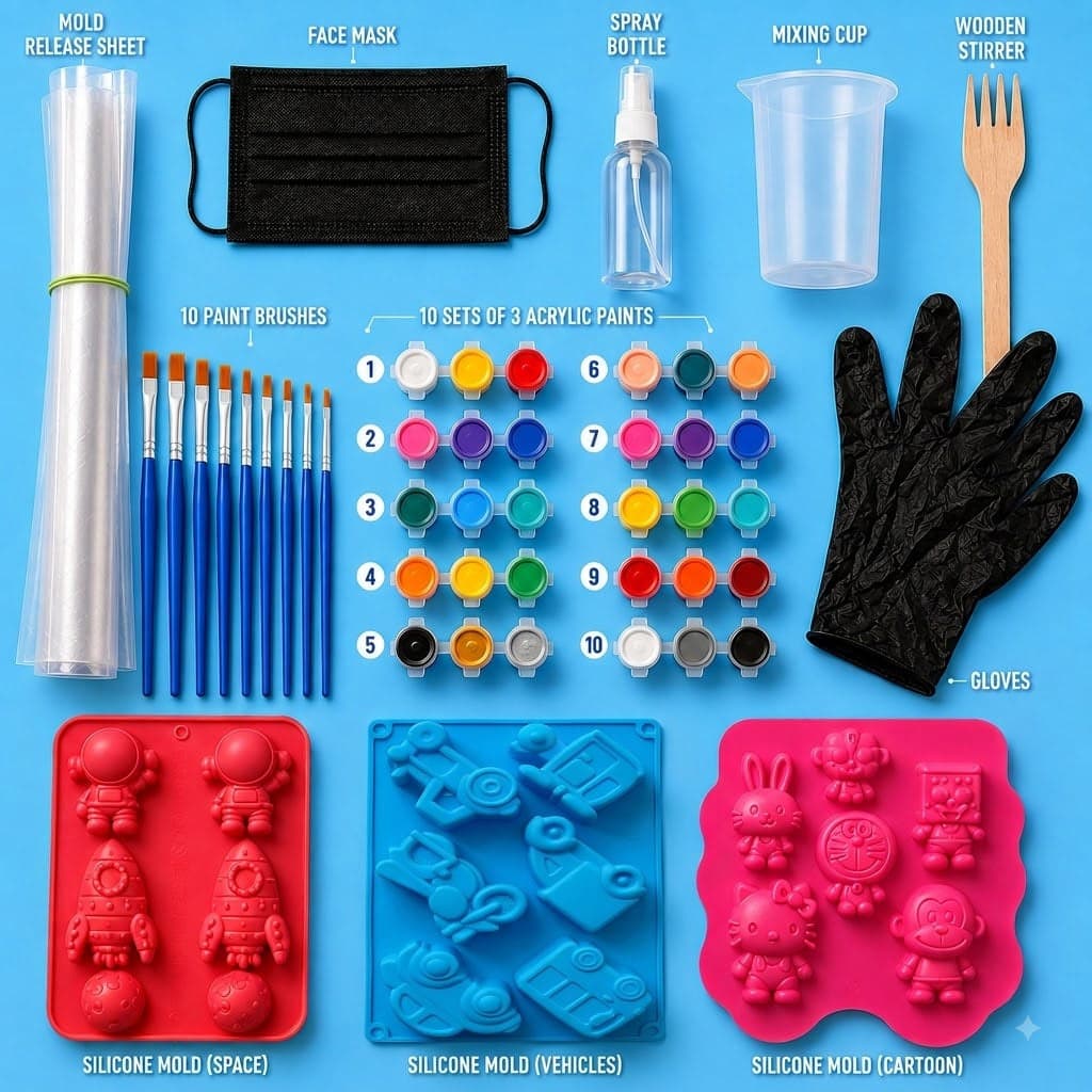 Colouring Toys Business Kit (Without Plaster of Paris Powder)